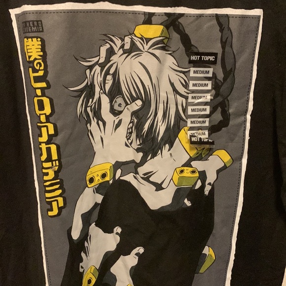 NWT hot topic my hero academia black t-shirt size medium - Picture 2 of 7
